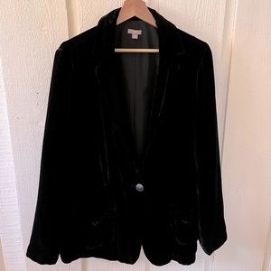 JJill Black Velvet Jacket